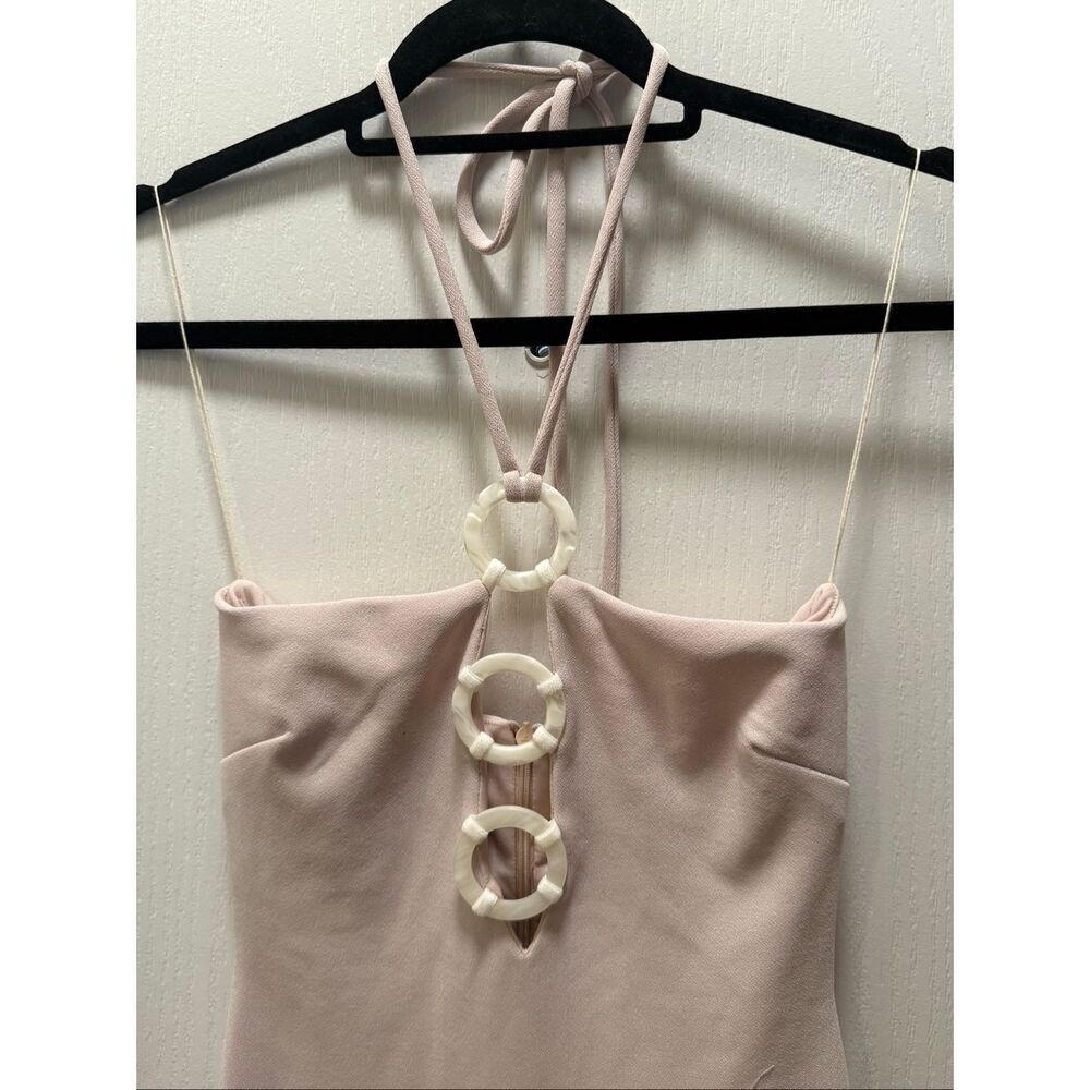 Rumer The Label Majorca Bandeau Maxi Dress halter straps Nude size S NWT $489 - Picture 8 of 10